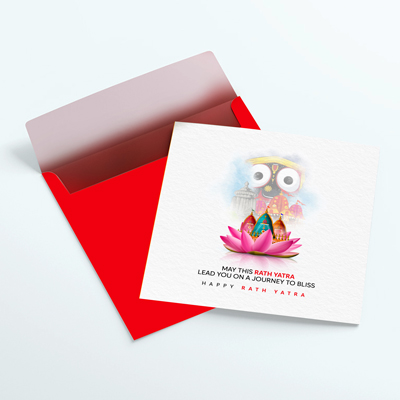 Rath Yatra Greeting Card for Festive Joy, Divine Blessings, Friends, Family